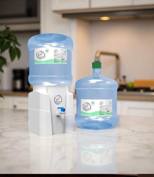 KIT DE BIENVENIDA SOPORTE BÁSICO + 2 BIDONES 12 LITROS AGUA ALCALINA