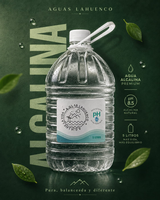 BIDÓN 5 LITROS DESECHABLE AGUA ALCALINA