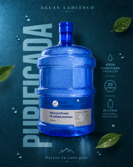 RECARGA BIDÓN 20 LITROS RETORNABLE AGUA PURIFICADA