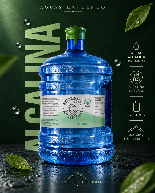 RECARGA BIDÓN 12 LITROS RETORNABLE AGUA ALCALINA