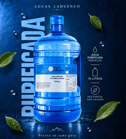 RECARGA BIDÓN 10 LITROS RETORNABLE AGUA PURIFICADA